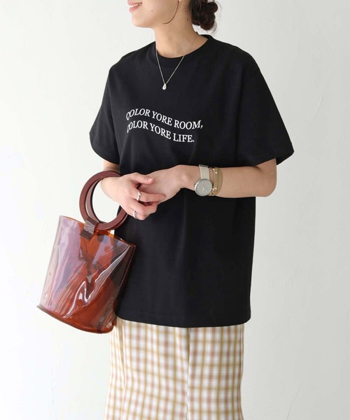 HER CLOSET（ハークローゼット）の「【shemoshelly】WEB限定waveロゴTシャツ（Tシャツ/カットソー・レディース・ブラック/ホワイト・S/M/L）」の22枚目の写真