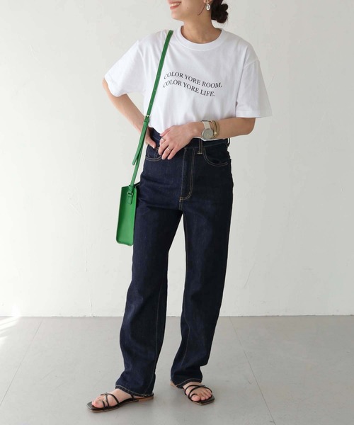 HER CLOSET（ハークローゼット）の「【shemoshelly】WEB限定waveロゴTシャツ（Tシャツ/カットソー・レディース・ブラック/ホワイト・S/M/L）」の4枚目の写真