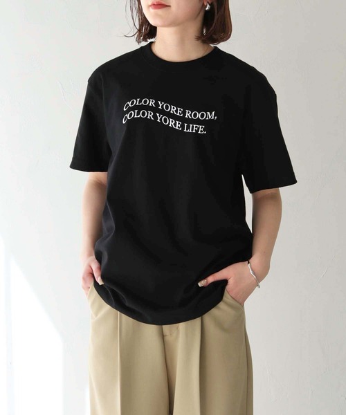 HER CLOSET（ハークローゼット）の「【shemoshelly】WEB限定waveロゴTシャツ（Tシャツ/カットソー・レディース・ブラック/ホワイト・S/M/L）」の10枚目の写真