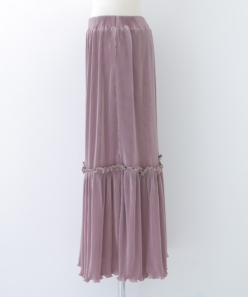 osharewalker（オシャレウォーカー）の「『メローデザインティアードプリーツスカート』（スカート・レディース・ピンク/ブラック・FREE）」の20枚目の写真