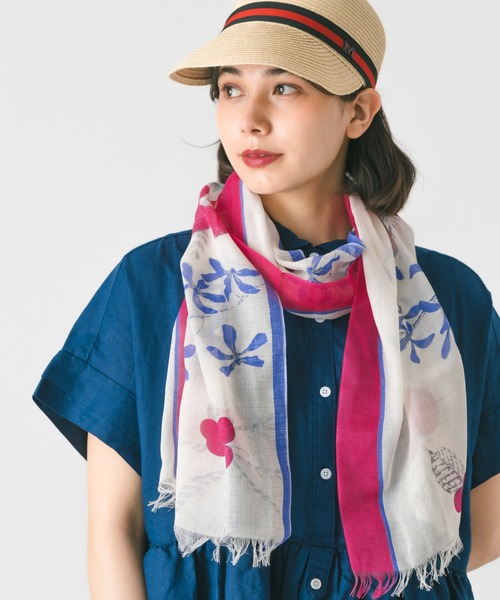 salle de bal（サルデバル）の「ストール シルク UVカット 紫外線対策 日焼け対策 stole silk　DII（ストール/ショール・レディース・イエロー/ピンク/ブルー・FREE）」の3枚目の写真