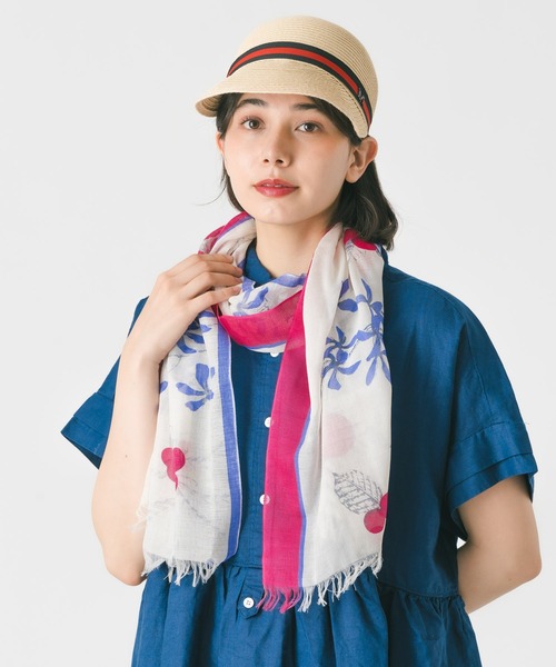 salle de bal（サルデバル）の「ストール シルク UVカット 紫外線対策 日焼け対策 stole silk　DII（ストール/ショール・レディース・イエロー/ピンク/ブルー・FREE）」の9枚目の写真