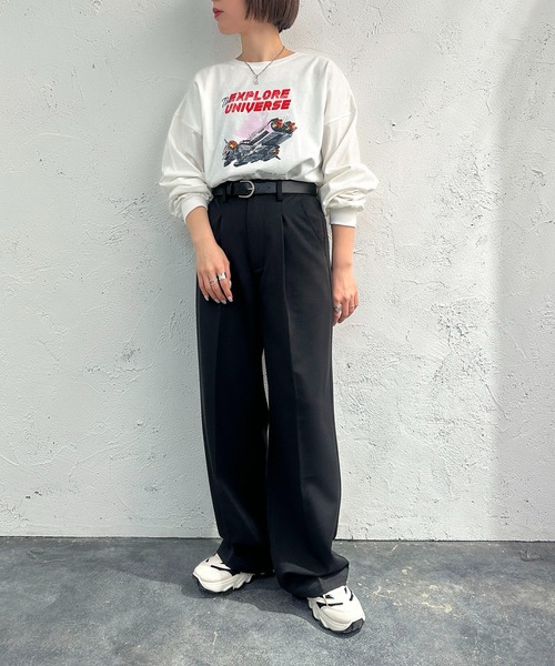 apres jour mignon（アプレジュールミニョン）の「ロックロンT【ZOZOTOWN限定アイテム】（Tシャツ/カットソー・レディース・ナチュラル/ブラック系その他/ブラック/オフホワイト/ホワイト系その他/ネイビー/ダークグリーン・フリー/X-LARGE）」の17枚目の写真