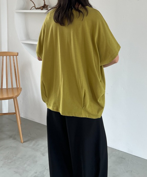 un dix cors(アンディコール)の「接触冷感裾タックプルオーバー(Tシャツ/カットソー・レディース・オフホワイト/グリーン系その他/ブラック・FREE)」の22枚目の写真
