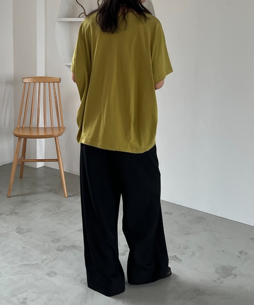 un dix cors(アンディコール)の「接触冷感裾タックプルオーバー(Tシャツ/カットソー・レディース・オフホワイト/グリーン系その他/ブラック・FREE)」の19枚目の写真