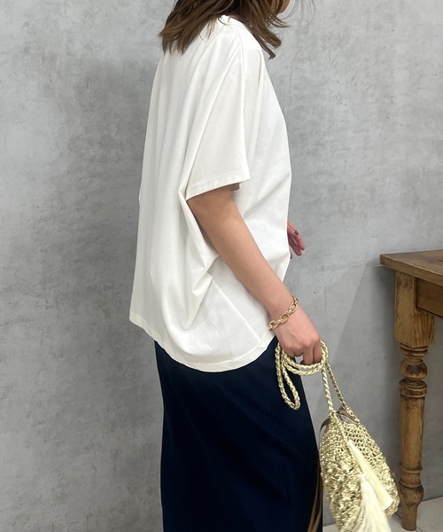 un dix cors(アンディコール)の「接触冷感裾タックプルオーバー(Tシャツ/カットソー・レディース・オフホワイト/グリーン系その他/ブラック・FREE)」の20枚目の写真