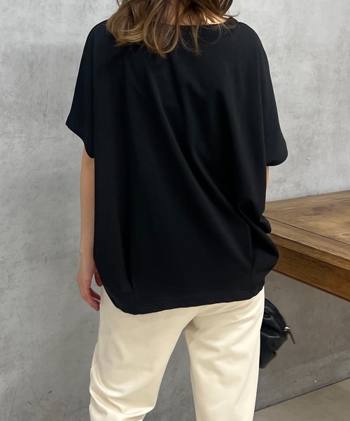 un dix cors(アンディコール)の「接触冷感裾タックプルオーバー(Tシャツ/カットソー・レディース・オフホワイト/グリーン系その他/ブラック・FREE)」の21枚目の写真