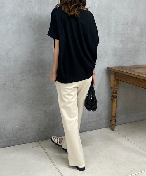 un dix cors(アンディコール)の「接触冷感裾タックプルオーバー(Tシャツ/カットソー・レディース・オフホワイト/グリーン系その他/ブラック・FREE)」の18枚目の写真