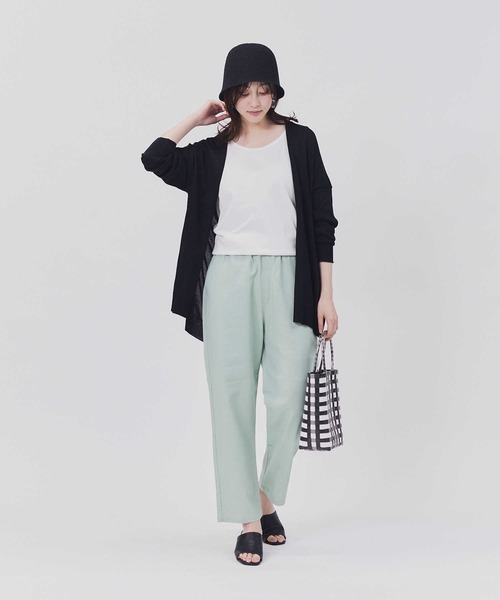 HONEYSUCKLE ROSE（ハニーサックルローズ）の「【HONEYSUCKLE ROSE】サラサラリネン混イージーパンツ（その他パンツ・レディース・ブラック/グリーン/ネイビー/キナリ/イエロー・L/S/M）」の9枚目の写真