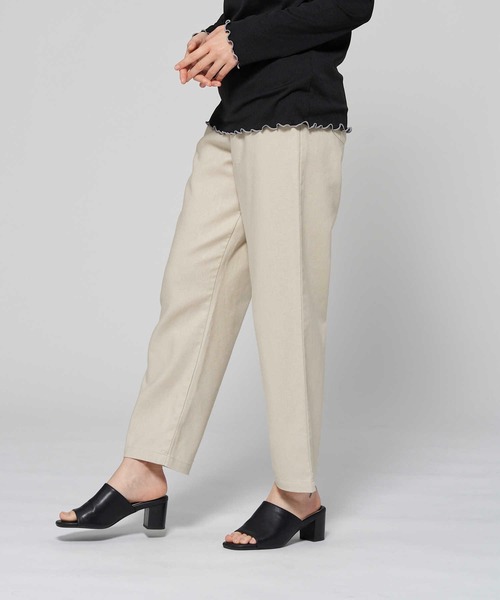 HONEYSUCKLE ROSE（ハニーサックルローズ）の「【HONEYSUCKLE ROSE】サラサラリネン混イージーパンツ（その他パンツ・レディース・ブラック/グリーン/ネイビー/キナリ/イエロー・L/S/M）」の11枚目の写真