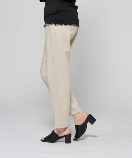 HONEYSUCKLE ROSE（ハニーサックルローズ）の「【HONEYSUCKLE ROSE】サラサラリネン混イージーパンツ（その他パンツ・レディース・ブラック/グリーン/ネイビー/キナリ/イエロー・L/S/M）」の12枚目の写真