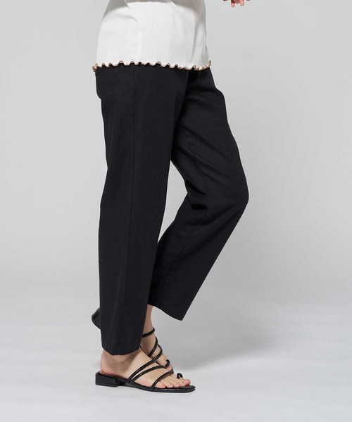 HONEYSUCKLE ROSE（ハニーサックルローズ）の「【HONEYSUCKLE ROSE】サラサラリネン混イージーパンツ（その他パンツ・レディース・ブラック/グリーン/ネイビー/キナリ/イエロー・L/S/M）」の16枚目の写真