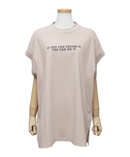 reca（レカ）の「フレンチスリーブロゴTシャツ（Tシャツ/カットソー・レディース・ブラック/オフホワイト/グレイッシュベージュ・FREE）」の10枚目の写真