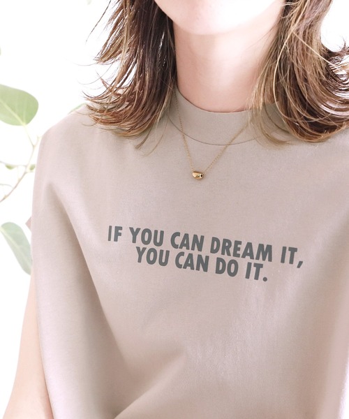 reca（レカ）の「フレンチスリーブロゴTシャツ（Tシャツ/カットソー・レディース・ブラック/オフホワイト/グレイッシュベージュ・FREE）」の13枚目の写真