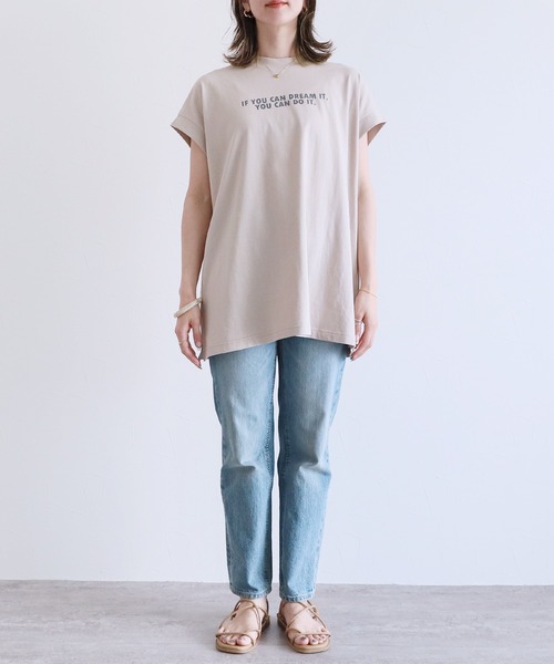 reca（レカ）の「フレンチスリーブロゴTシャツ（Tシャツ/カットソー・レディース・ブラック/オフホワイト/グレイッシュベージュ・FREE）」の21枚目の写真