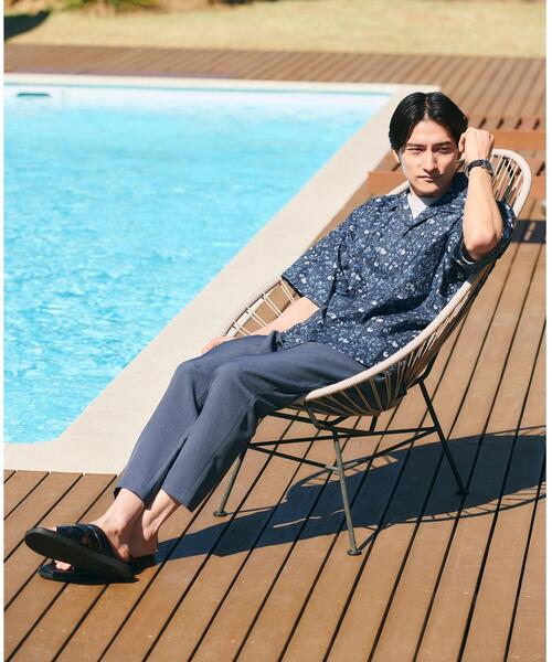 green label relaxing（グリーンレーベルリラクシング）の「ミュルーズ オープンカラー シャツ（シャツ/ブラウス・メンズ・ベージュ/ネイビー/ダークグリーン・S/L/M/XL）」の6枚目の写真