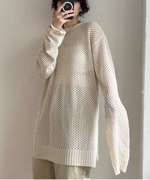wee9s（ウィークス）の「super loose mesh knit / スーパールーズメッシュニットトップス（Tシャツ/カットソー）」