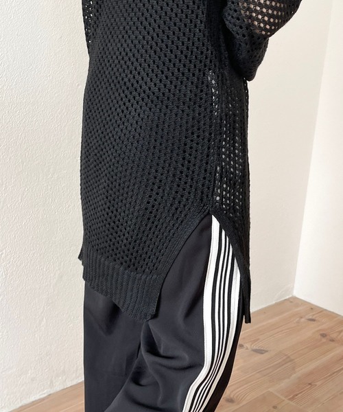 wee9s(ウィークス)の「super loose mesh knit / スーパールーズメッシュニットトップス(Tシャツ/カットソー・レディース・ブラック/アイボリー・FREE)」の14枚目の写真