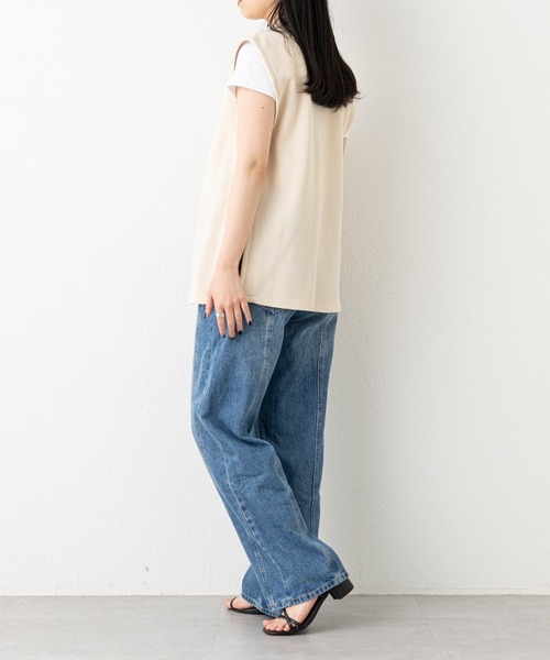 russet（ラシット）の「《qurumu》カノコベスト(KS-076)（ベスト・レディース・ベージュ/ブラック・FREE）」の9枚目の写真