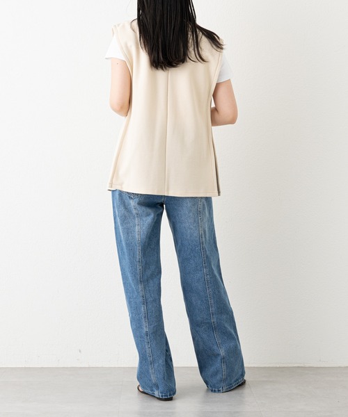 russet（ラシット）の「《qurumu》カノコベスト(KS-076)（ベスト・レディース・ベージュ/ブラック・FREE）」の11枚目の写真