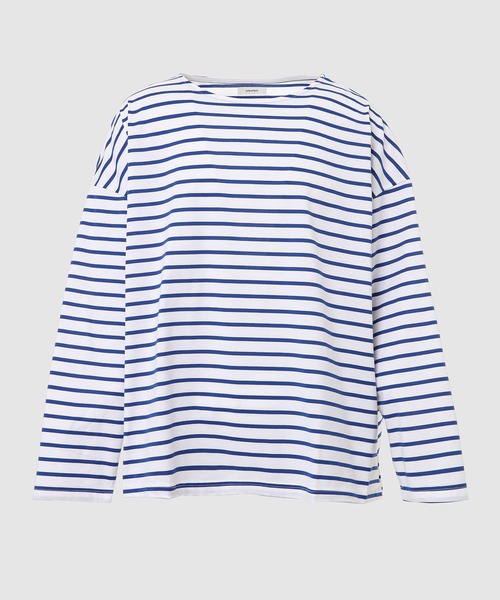 WhoWhat(フーワット)の「5X CUT-SEW <LONG SLEEVE>(Tシャツ/カットソー・メンズ・ホワイト×ブルー/ブラック×ホワイト/ブラック/ホワイト×ブラック/ホワイト・FREE)」の2枚目の写真