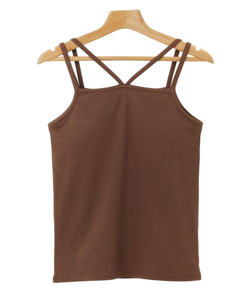 セール】【7色展開】カップ付きホルターネック風キャミソール