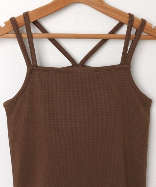 andme（アンドミー）の「【7色展開】カップ付きホルターネック風キャミソール（キャミソール・レディース・キナリ/オレンジ/ブラウン/ブラック/ブルー/ピンク/ベージュ・FREE）」の20枚目の写真