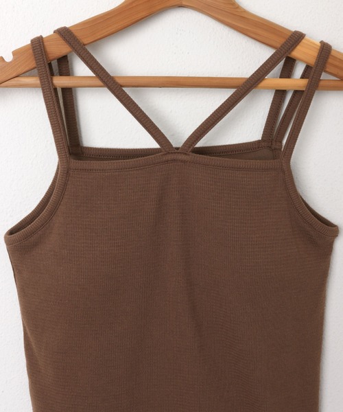 セール】【7色展開】カップ付きホルターネック風キャミソール