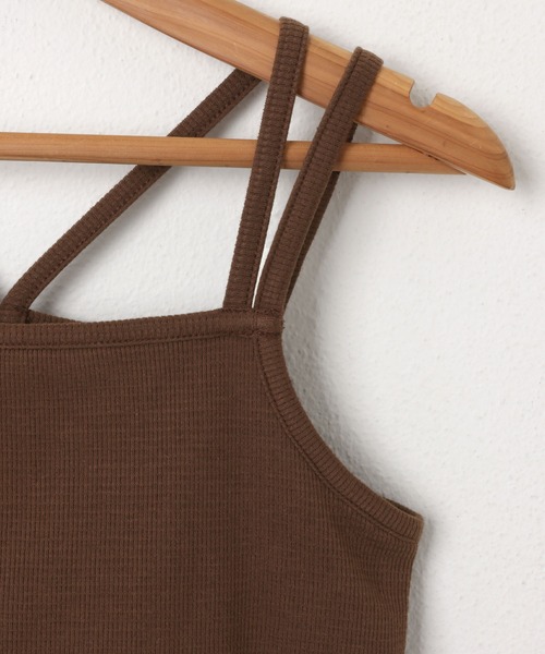 andme（アンドミー）の「【7色展開】カップ付きホルターネック風キャミソール（キャミソール・レディース・キナリ/オレンジ/ブラウン/ブラック/ブルー/ピンク/ベージュ・FREE）」の18枚目の写真