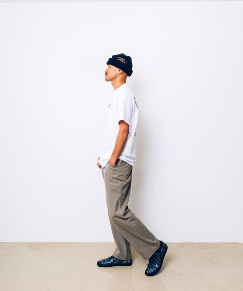 AlexanderLeeChang（アレキサンダーリーチャン）の「AlexanderLeeChang アレキサンダーリーチャン / BLC KNIT CAP ALEX LOGO ロゴ刺繍ニットキャップ ビーニー / BC052317（ニットキャップ/ビーニー・メンズ・ネイビー/オレンジ・FREE）」の4枚目の写真