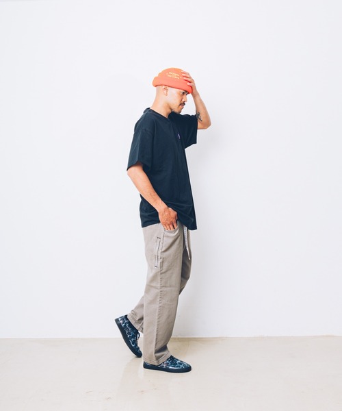 AlexanderLeeChang（アレキサンダーリーチャン）の「AlexanderLeeChang アレキサンダーリーチャン / BLC KNIT CAP ALEX LOGO ロゴ刺繍ニットキャップ ビーニー / BC052317（ニットキャップ/ビーニー・メンズ・ネイビー/オレンジ・FREE）」の5枚目の写真