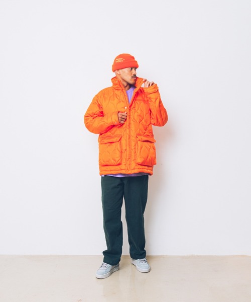 AlexanderLeeChang（アレキサンダーリーチャン）の「AlexanderLeeChang アレキサンダーリーチャン / BLC KNIT CAP ALEX LOGO ロゴ刺繍ニットキャップ ビーニー / BC052317（ニットキャップ/ビーニー・メンズ・ネイビー/オレンジ・FREE）」の6枚目の写真