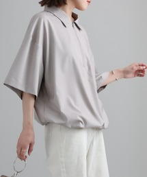 CREARE -LINO- | オーバーサイズ ハーフZIP ルーズ シャツ<ユニセックス>(シャツ/ブラウス)