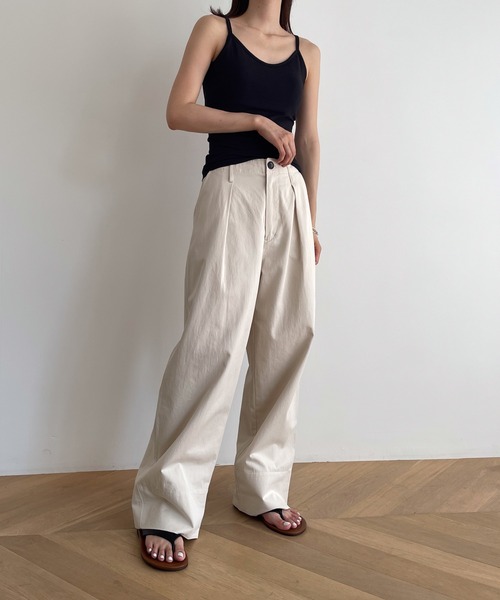 CANAL JEAN（キャナルジーン）の「El mar　バックオープンパット付キャミソール（キャミソール・レディース・アイボリー/ブラック・ONE SIZE）」の7枚目の写真
