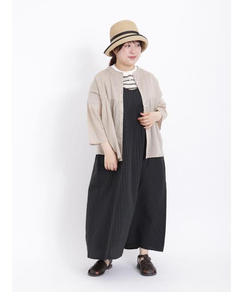 Samansa Mos2（サマンサ モスモス）の「◎ワッフルボーダーヘンリーネックTシャツ（Tシャツ/カットソー・レディース・ブルー/イエロー/キナリ/ピンク・F）」の11枚目の写真