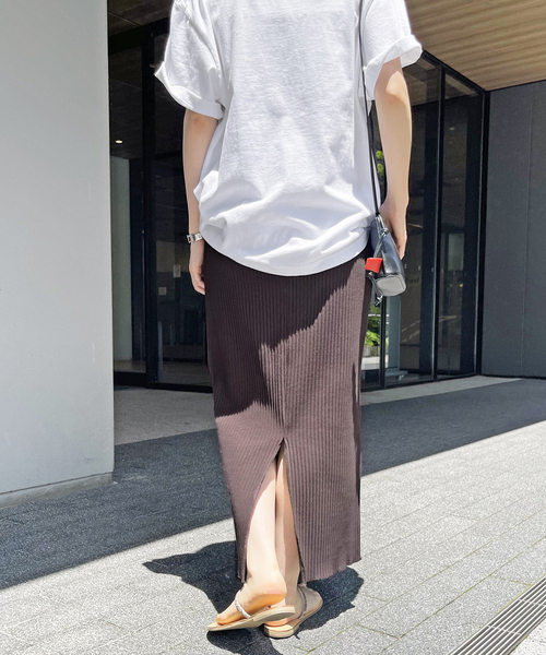 Spick & Span（スピックアンドスパン）の「リブカットタイトスカート（スカート・レディース・ブラック/チャコールグレー・36/38）」の10枚目の写真