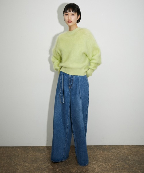 ADAM ET ROPE'(アダムエロペ)の「【ドラマ着用】モヘヤプルオーバー(ニット/セーター・レディース・ホワイト/ライトグリーン/ブラウン・FREE)」の21枚目の写真