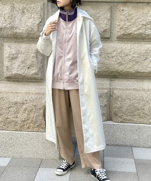 classicalelf（クラシカルエルフ）の「大人の旬スタイル！胸刺繍ベロアトラックジャケット（スウェット・レディース・ベージュ/ブラウン/グレイッシュブルー/ピンクベージュ・SMALL/MEDIUM/X-LARGE/LARGE）」の18枚目の写真