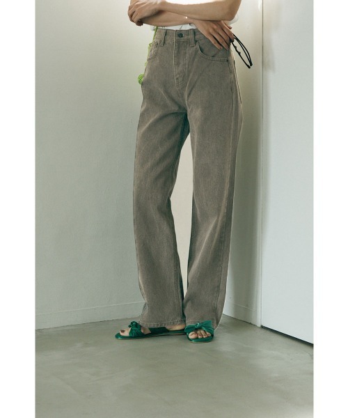 marjour（マージュール）の「NUANCE MOCHA DENIM（デニムパンツ・レディース・モカ・S/M）」の3枚目の写真
