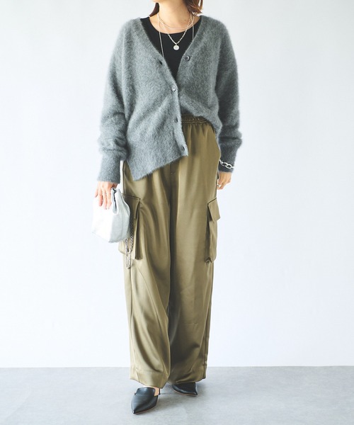 RIVE DROITE（リヴドロワ）の「ファーヤーンカーディガン（カーディガン/ボレロ・レディース・ブルー/グレー/グレー系その他・FREE）」の13枚目の写真