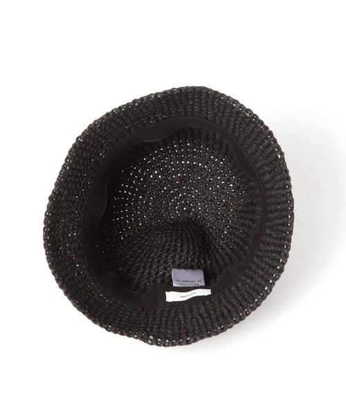 saloon（サルーン）の「SALOON(サルーン)/細編みバケットハット（ハット・レディース・アイボリー/ブラック/ベージュ・FREE）」の5枚目の写真