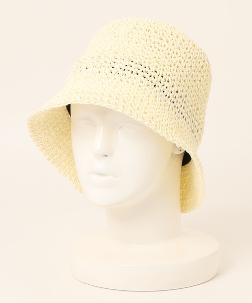 saloon（サルーン）の「SALOON(サルーン)/細編みバケットハット（ハット・レディース・アイボリー/ブラック/ベージュ・FREE）」の15枚目の写真