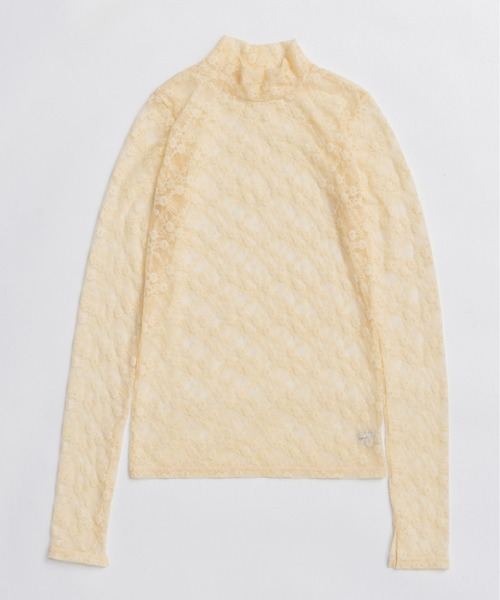 MAISON SPECIAL(メゾンスペシャル)の「Lace Turtle Top/レースタートルトップス(Tシャツ/カットソー・レディース・ライム/ブラック/ホワイト/レッド/ピンク/ブルー/イエロー・FREE)」の22枚目の写真