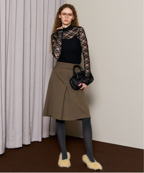 美品レースタートルトップスMAISON SPECIAL ピンク MAISON SPECIAL（メゾンスペシャル）の「Lace Turtle Top/レース