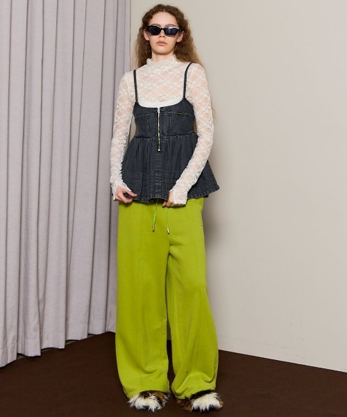 メゾンスペシャル トップス セール】Flower Dot Turtle High Neck Tops/フラワードット