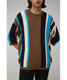 AZUL BY MOUSSY(AY[oC}EW[)MULTI COLOR GARTER KNIT/}`J[K[^[jbg(jbg/Z[^[)