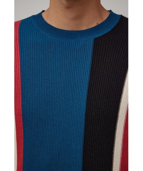 AZUL by moussy（アズールバイマウジー）の「MULTI COLOR GARTER KNIT/マルチカラーガーターニット（ニット/セーター・メンズ・ブラウン系その他/ブルー系その他3・LARGE/MEDIUM）」の18枚目の写真