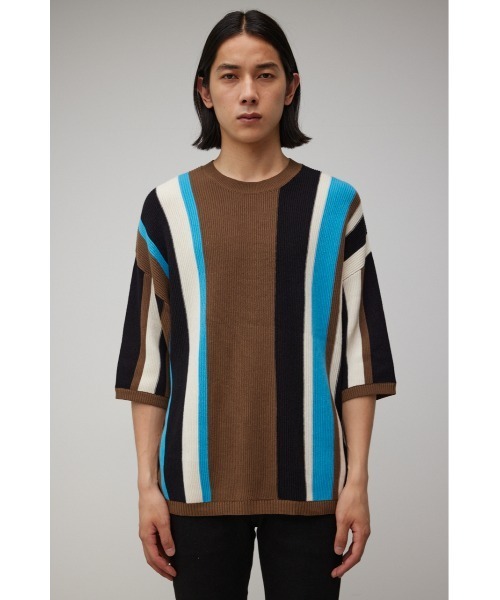 AZUL by moussy（アズールバイマウジー）の「MULTI COLOR GARTER KNIT/マルチカラーガーターニット（ニット/セーター・メンズ・ブラウン系その他/ブルー系その他3・LARGE/MEDIUM）」の6枚目の写真