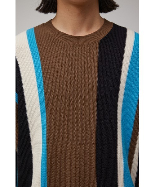 AZUL by moussy（アズールバイマウジー）の「MULTI COLOR GARTER KNIT/マルチカラーガーターニット（ニット/セーター・メンズ・ブラウン系その他/ブルー系その他3・LARGE/MEDIUM）」の9枚目の写真