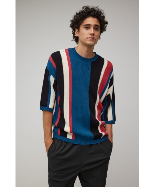 AZUL by moussy（アズールバイマウジー）の「MULTI COLOR GARTER KNIT/マルチカラーガーターニット（ニット/セーター・メンズ・ブラウン系その他/ブルー系その他3・LARGE/MEDIUM）」の13枚目の写真